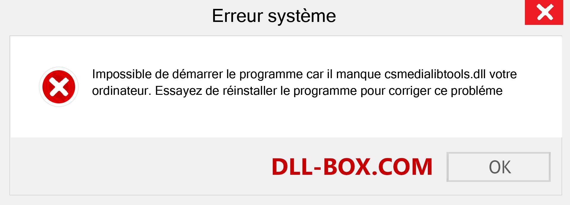 Le fichier csmedialibtools.dll est manquant ?. Télécharger pour Windows 7, 8, 10 - Correction de l'erreur manquante csmedialibtools dll sur Windows, photos, images